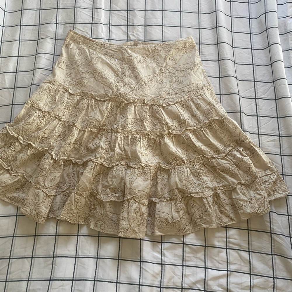 Fashion Bug Embroidered Sequin Skirt Y2K Size 12